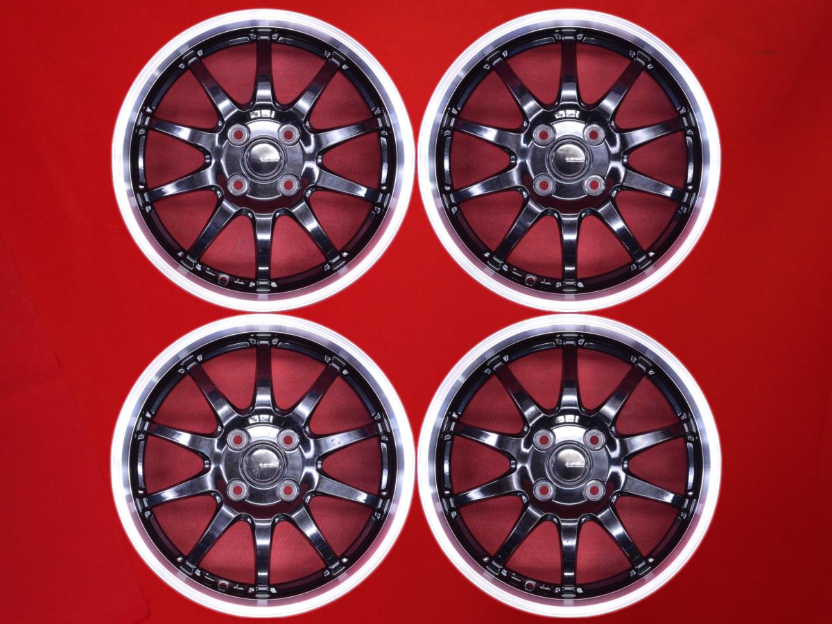 G.speed(ジースピード) G-04 5.5Jx15 +43 4/100 ポリッシュ系 ブラック(黒色)系 ノート デミオ ヴィッツ カローラ フィールダー マーチ マツダ2 カローラ スイフト フィット ハイブリッド iQ 28,116円