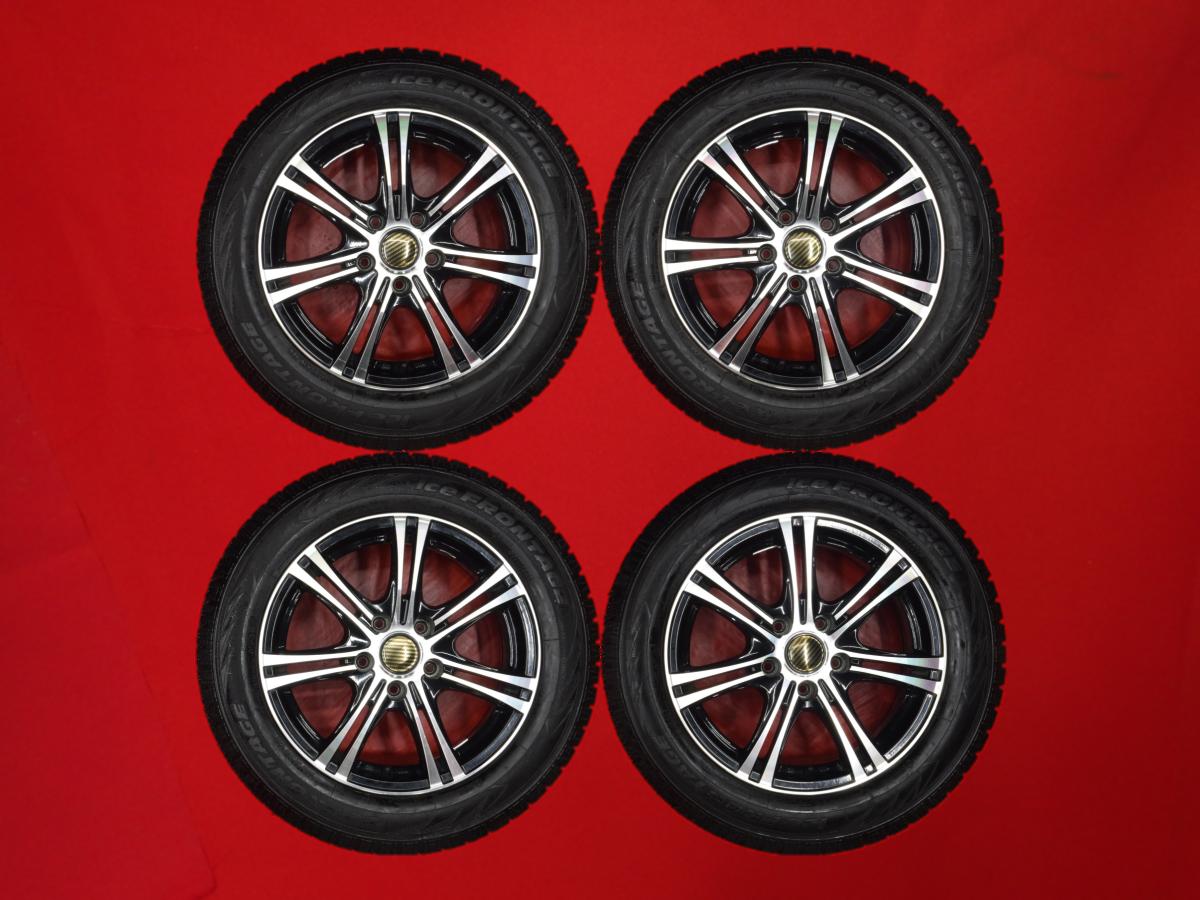 トーヨー アイス フロンテージ TOYO ICE FRONTAGE 205/60R16 92Q 7Wスポークタイプ 1P 6.5Jx16 +39 5/114.3 ブラックポリッシュ(ブラック&ポリッシュ) プリウス ヴォクシー プリウスα ジェイド サイ ノア ジューク アベンシス ワゴン プリメーラ メビウス プロナード マツ|中古タイヤ・ホイールの太平タイヤ