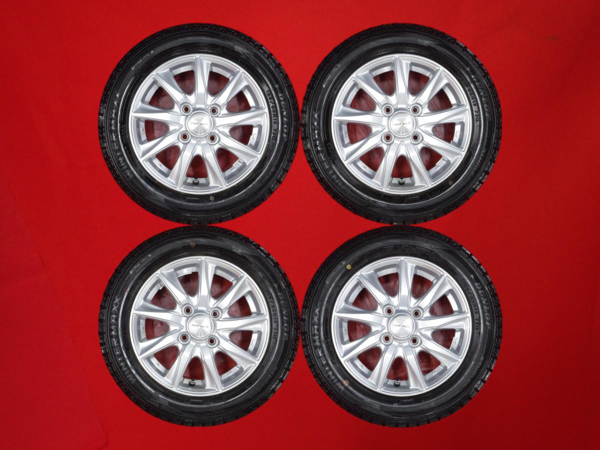 ダンロップ ウィンターマックス 02 WM02 DUNLOP WINTER MAXX 02 WM02 155/65R13 73Q 9スポークタイプ 1P 4Jx13 +42 4/100 シルバー(銀色)系 ツイン アルト ライフ セルボ ザッツ ヴィヴィオ AZ-ワゴン AZ-ワゴン カスタムスタイル ライフ ダンク ヴィヴィオ ビストロ eKクラ｜中古タイヤ・ホイールの太平タイヤ