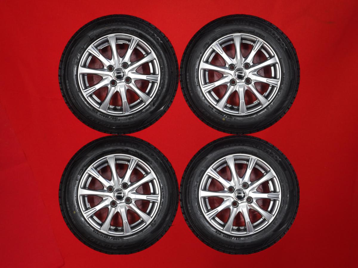 ダンロップ ウィンターマックス 02 WM02 DUNLOP WINTER MAXX 02 WM02 165/70R14 81Q 10スポークタイプ 1P 5.5Jx14 +43 4/100 ガンメタ系 ハスラー パッソ ケイ ヴィッツ マーチ アクア ソリオ ベルタ スイフト ブーン iQ