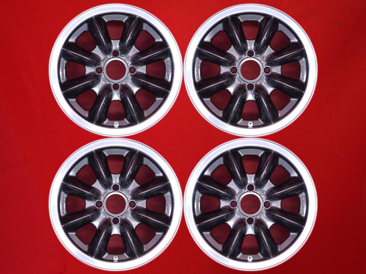 パナスポーツ プロラリー 6Jx14 +37 4/100 ポリッシュ系 ガンメタ系 155/65R13ベース エヌワゴン ミラ ココア ビート セルボ エヌボックス アルト eKスペース カスタム タント アルト ECO キャロル アルト ラパン ミラ イース eKスポーツ エヌボックス プラス トラック ワゴ|中古タイヤ・ホイールの太平タイヤ