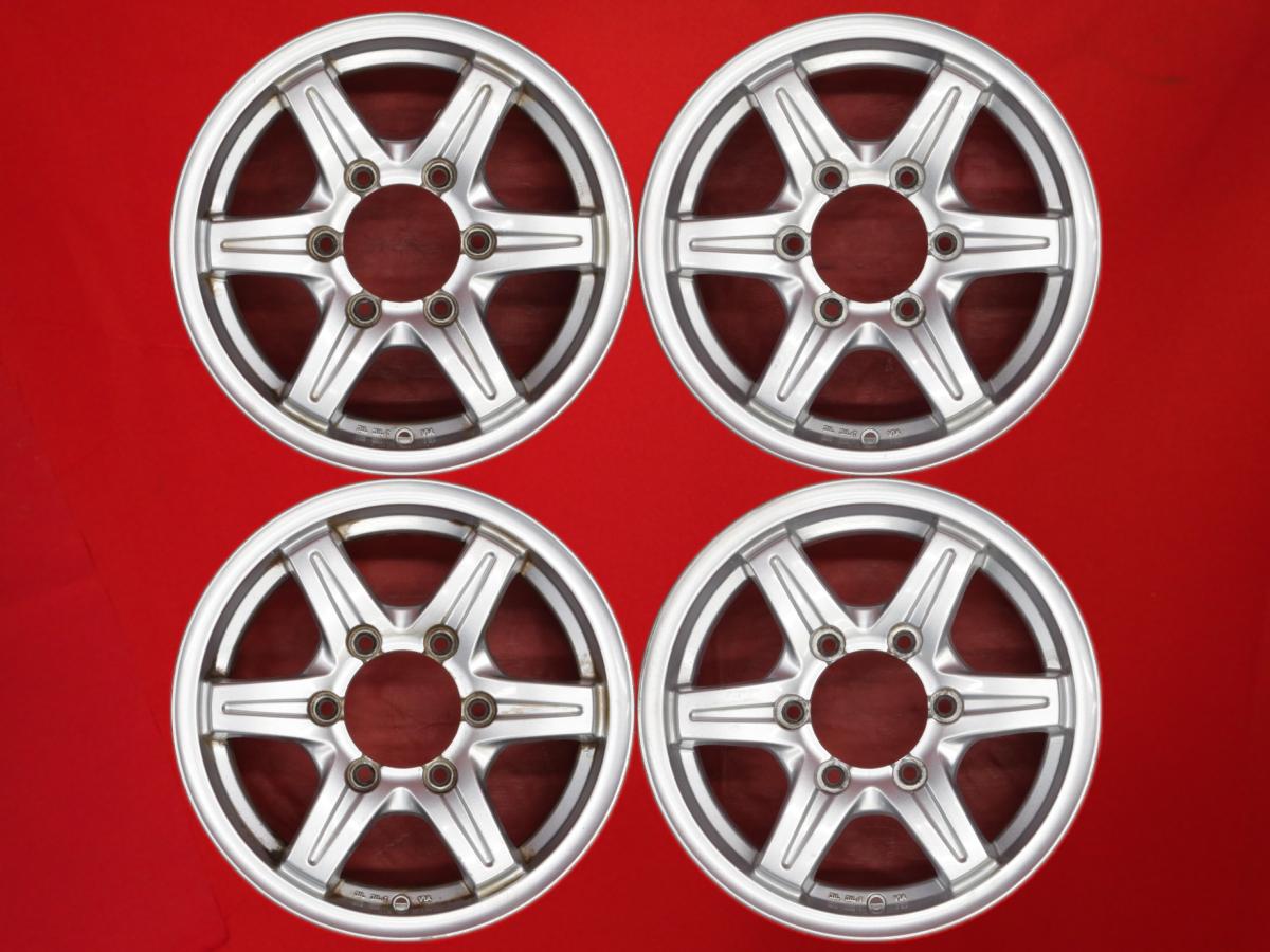 6スポークタイプ 1P 6Jx15 +45 6/139.7 シルバー(銀色)系 キャラバン バン｜中古タイヤ・ホイールの太平タイヤ