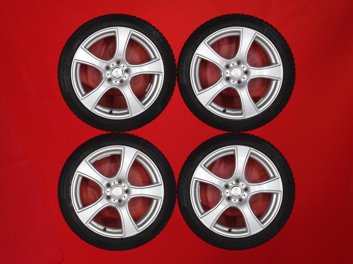 コンチネンタル コンチ バイキングコンタクト6 CONTINENTAL ContiVikingContact 6 225/45R18 95T 5スポークタイプ 1P 8Jx18 +42 5/114.3 シルバー(銀色)系 オデッセイ ミライ クラウン ロイヤル HS250h GS430 IS F アルティス GS250 カムリ クラウン アスリート GS450h ク｜中古タイヤ・ホイールの太平タイヤ