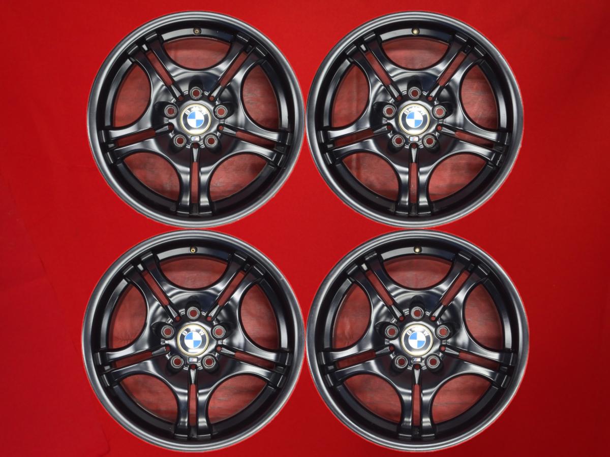 BMW 3シリーズ(E46)Mスポーツ純正 7.5/8.5Jx17 +41 5/120 ブラック(黒色)系 3シリーズ カブリオーレ 3シリーズ セダン 3シリーズ クーペ 3シリーズ ti 3シリーズ ツーリング|中古タイヤ・ホイールの太平タイヤ
