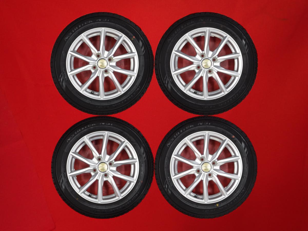 オートバックス ノーストレック N3i AUTOBACS NORTHTRECK N3i 175/65R15 84Q 5Wスポークタイプ 1P 5.5Jx15 +45 4/100 シルバー(銀色)系 インサイト グレイス フィット シャトル イグニス フィット キューブ カローラ アクシオ サニー カローラ フィールダー ヴィッツ アクア｜中古タイヤ・ホイールの太平タイヤ