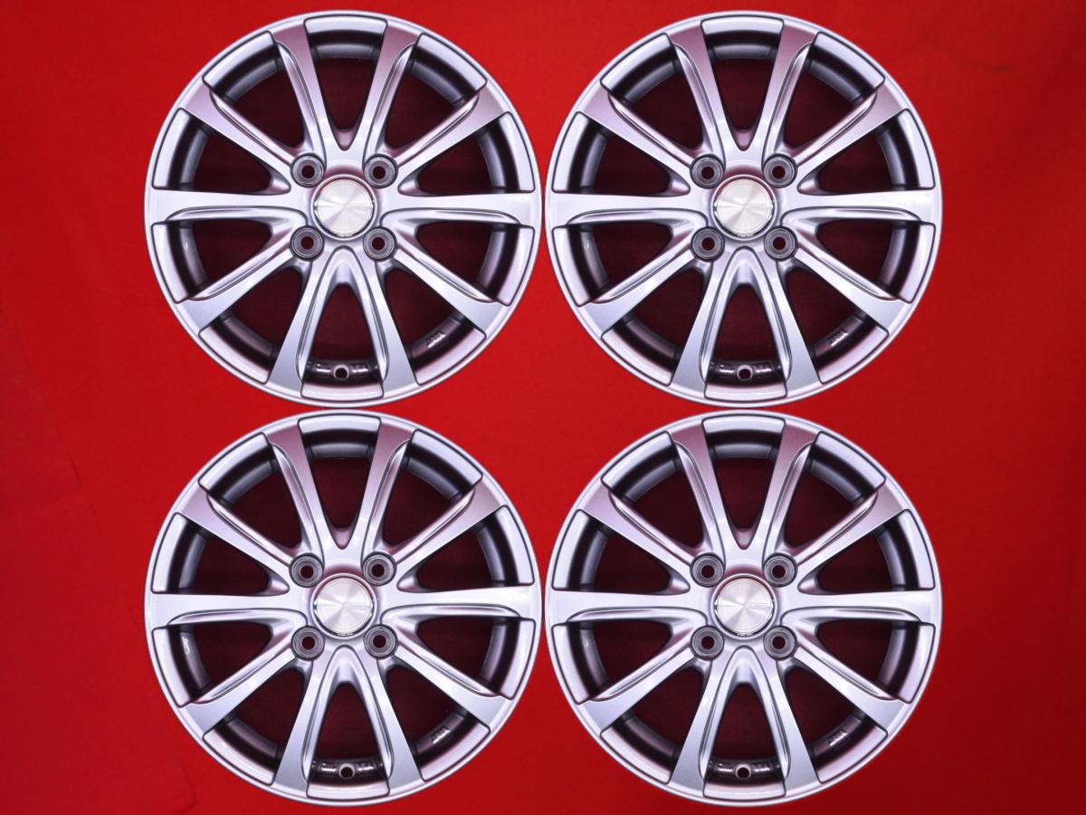 WEZEN FL 4.5Jx14 +45 4/100 シルバー(銀色)系 エヌボックス プラス カスタム eKカスタム MRワゴン Wit スピアーノ ミラ アヴィ ミラ バン ミニカ バン エヌワゴン カスタム モコ シフォン カスタム エヌバン ルクラ カスタム エブリイ ステラ リベスタ タント ファンクロス｜中古タイヤ・ホイールの太平タイヤ