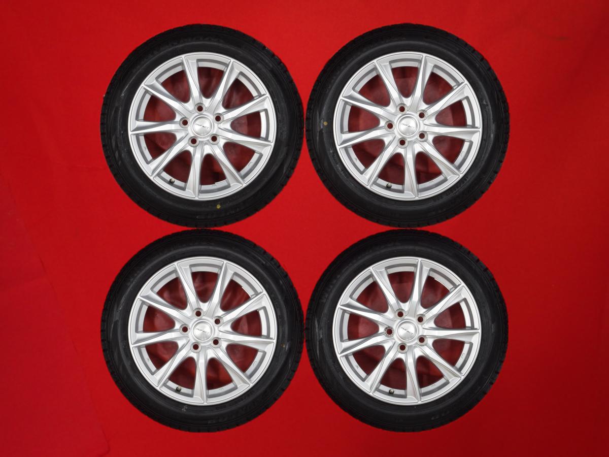 ダンロップ ウィンターマックス 02 WM02 DUNLOP WINTER MAXX 02 WM02 195/60R17 90Q 9スポークタイプ 1P 6.5Jx17 +40 5/114.3 シルバー(銀色)系 プリウス｜中古タイヤ・ホイールの太平タイヤ
