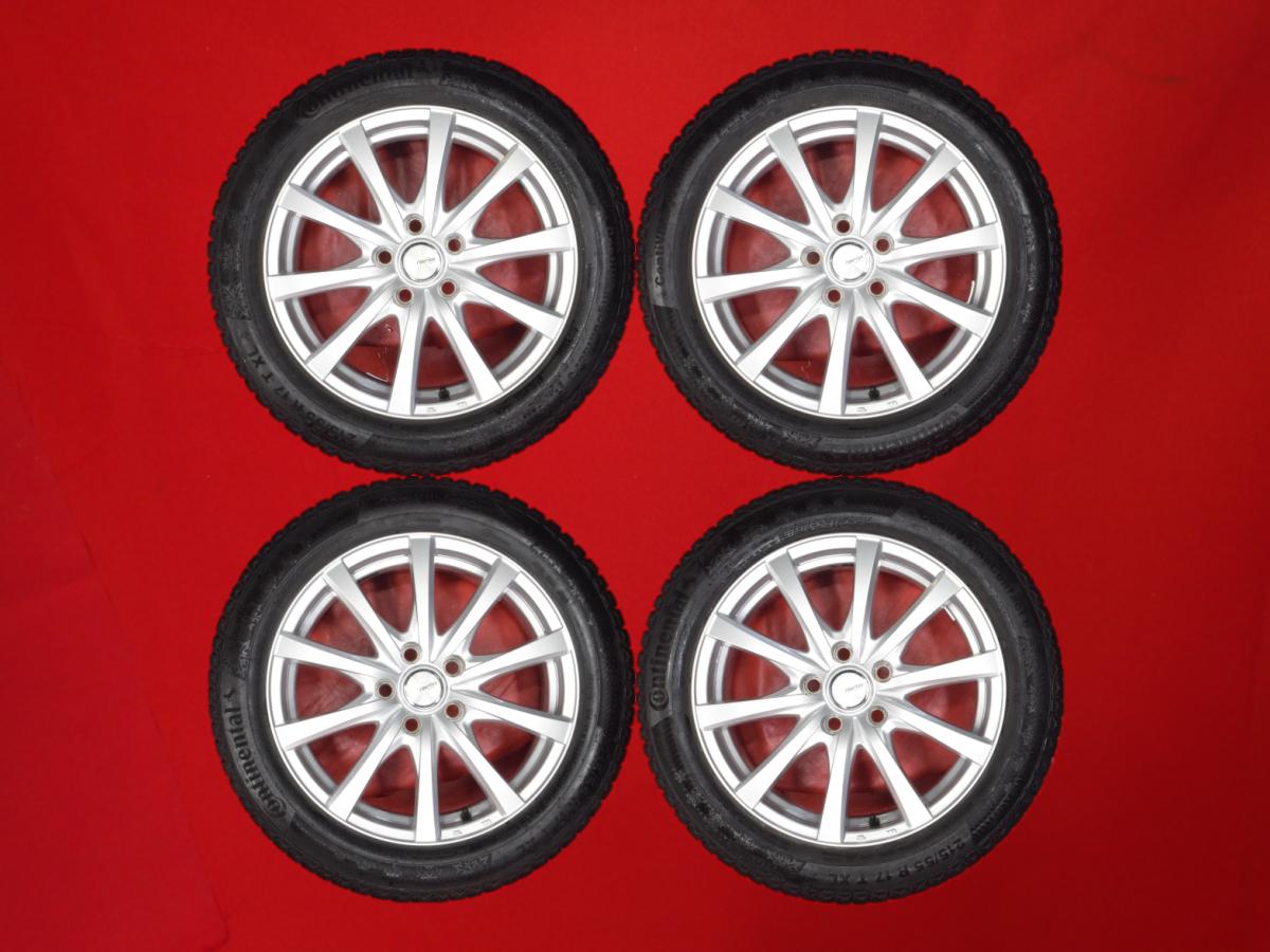 コンチネンタル コンチ バイキングコンタクト6 CONTINENTAL ContiVikingContact 6 215/55R17 98T 10スポークタイプ 1P 7Jx17 +39 5/114.3 シルバー(銀色)系 クラウン アスリート ウィンダム エスティマ プリウス ミライ HS250h クラウン ロイヤル アルティス アベンシス ワ｜中古タイヤ・ホイールの太平タイヤ