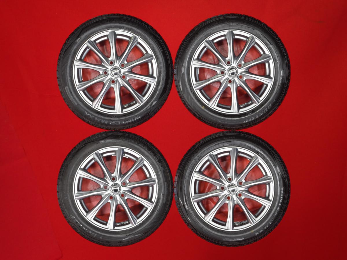 ダンロップ ウィンターマックス 02 WM02 DUNLOP WINTER MAXX 02 WM02 215/55R17 94Q 10スポークタイプ 1P 7Jx17 +39 5/114.3 ガンメタ系 エスティマ アベンシス ワゴン カムリ アルティス HS250h クラウン ロイヤル ウィンダム プリウス｜中古タイヤ・ホイールの太平タイヤ