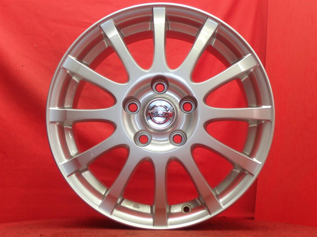 ニッサン 純正12本スポーク 6.5Jx16 +50 5/114.3 シルバー(銀色)系