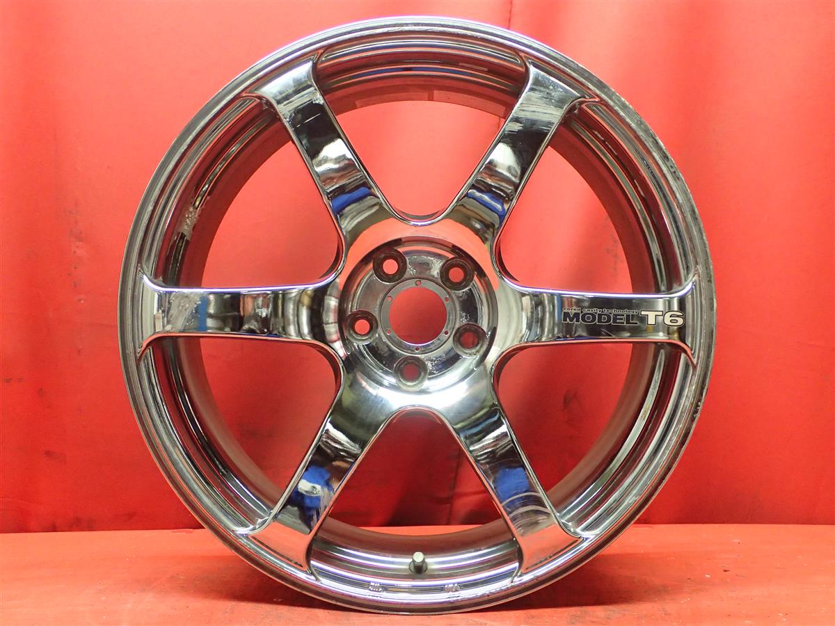 AVS モデルT6 7.5Jx18 +48 5/100 スーパーメタルコーティング系(メッキ色の塗装)