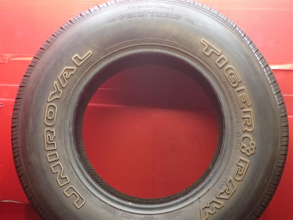 楽天市場 ユニロイヤル タイガーポー Awp Uniroyal Tigerpaw Awp 215 75r15 100s ロイヤルスター サファリ ブロアム アストロ C 1500 カプリス ラングラー 中古タイヤ ホイールの太平タイヤ