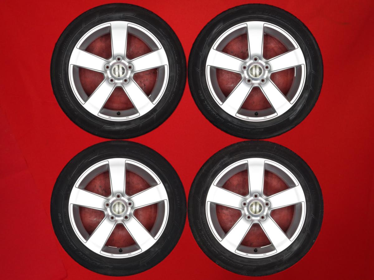 ダンロップ SPスポーツ MAXX 050 DUNLOP SP SPORT MAXX 050 215/55R17 94V PRASINO 5本スポーク 7Jx17 +55 5/114.3 シルバー(銀色)系 オデッセイ ティアナ ヴェゼル CX-3
