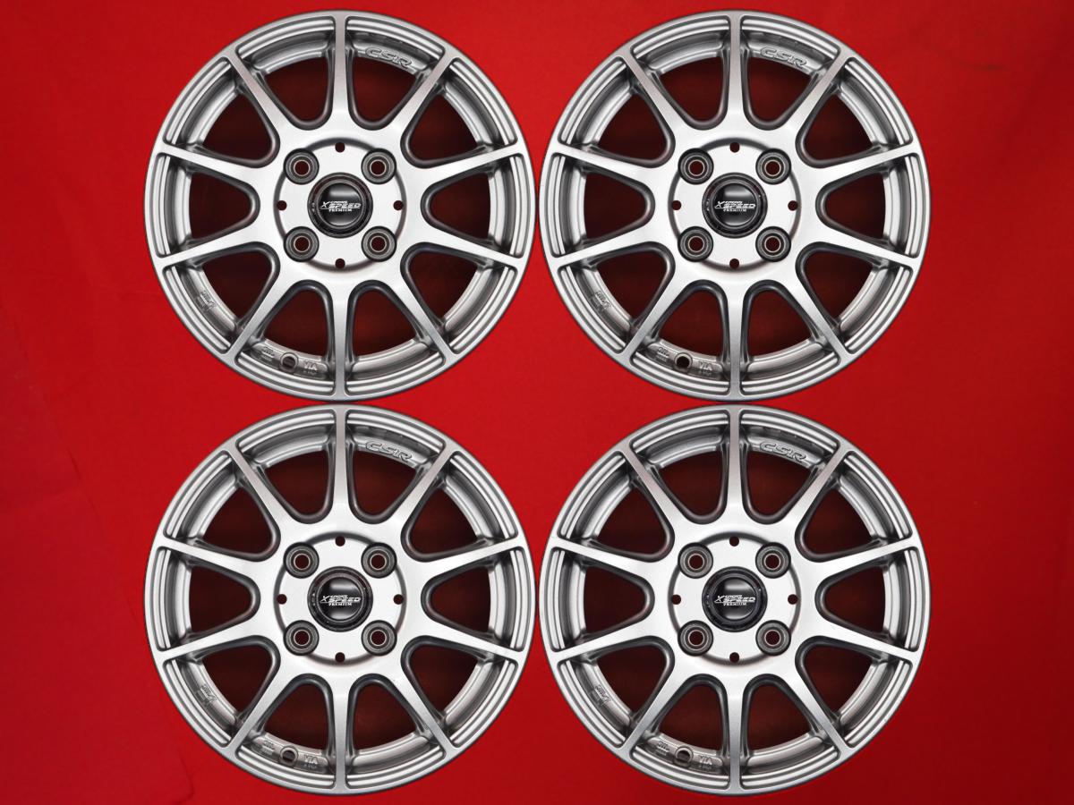 X-CROSS SPEED PREMIUM-10 CSR 4Jx13 +43 4/100 シルバー(銀色)系 ミニカ パレット SW ミラ MRワゴン フレアワゴン ワゴンR eKワゴン ムーヴ ルークス プレオ モコ ゼスト ライフ アルト ヴィヴィオ AZ-ワゴン