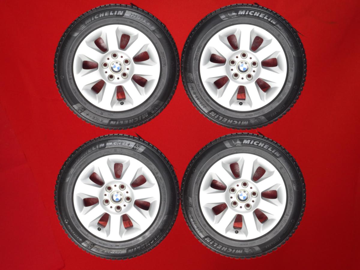 ミシュラン X-ICE3 プラス MICHELIN X-ICE3+ 225/55R16 99H BMW 5シリーズ(E60-E61純正スタースポークスタイリング115 7Jx16 +20 5/120 シルバー(銀色)系 5シリーズ セダン 5シリーズ ツーリング