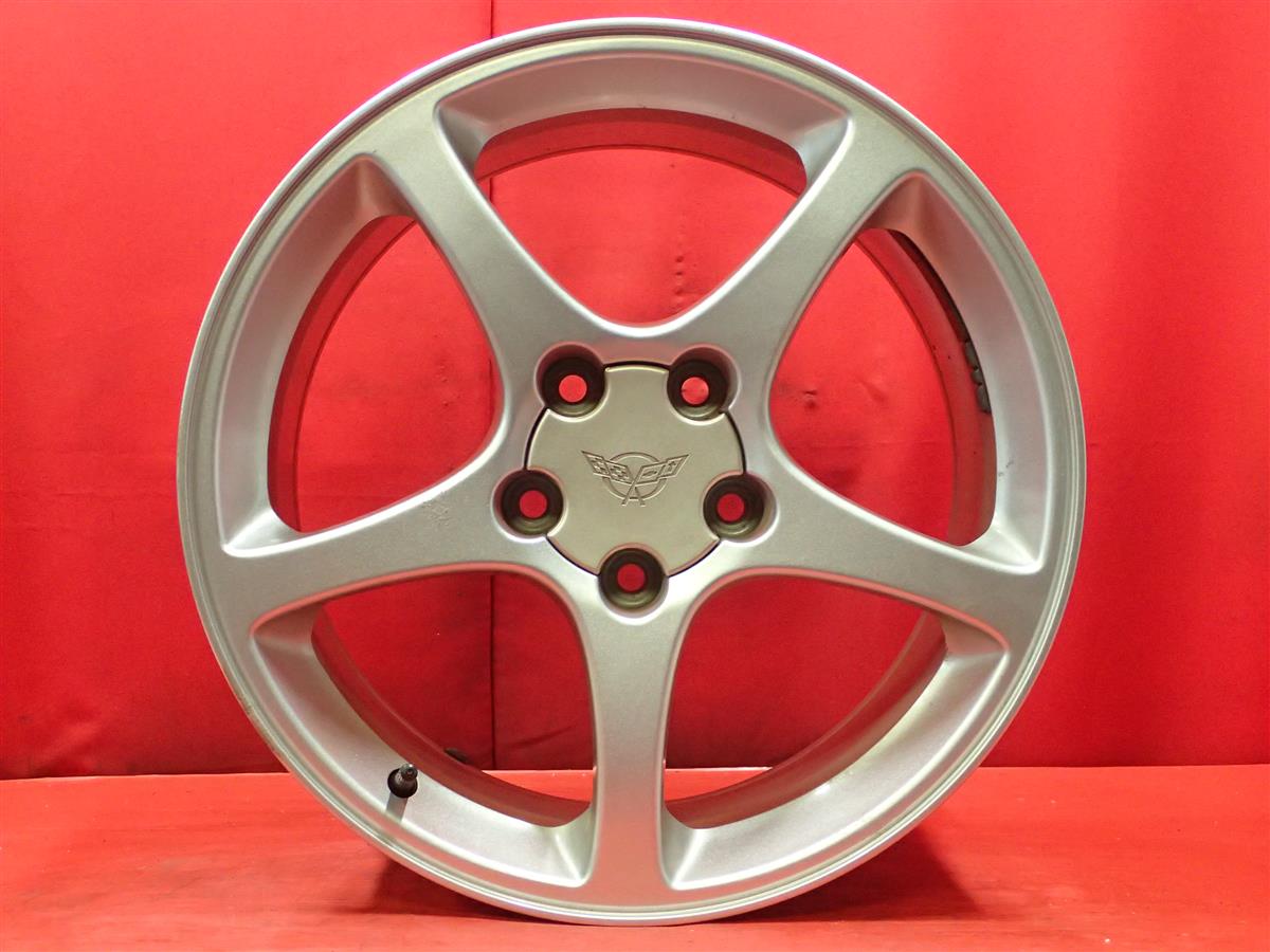 コルベット C5純正5スポーク 9.5Jx18 +65 5/120.65 シルバー(銀色)系