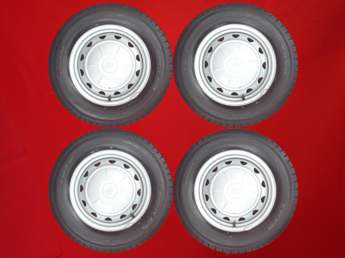 トーヨー ガリット G5 TOYO GARIT G5 185/70R14 88Q マルチスチール 〈センターハブキャップ付〉 5Jx14 +39 4/100 114.3 シルバー(銀色)系 ノート プレーリー ローレル カローラ スパシオ スカイライン バネットコーチ バネットラルゴ NV200 バネット アスカ シャリオ レパ｜中古タイヤ・ホイールの太平タイヤ