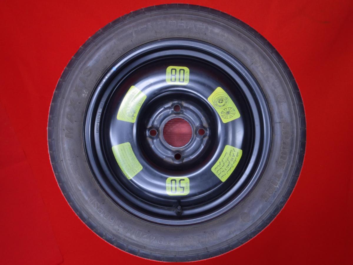 マキシス スペア(テンパー/応急)用タイヤ MAXXIS 125/80R15 95M プジョー 純正スペア(テンパー/応急)用スチールホイール 3.5Jx15 +15 4/108 ブラック(黒色)系