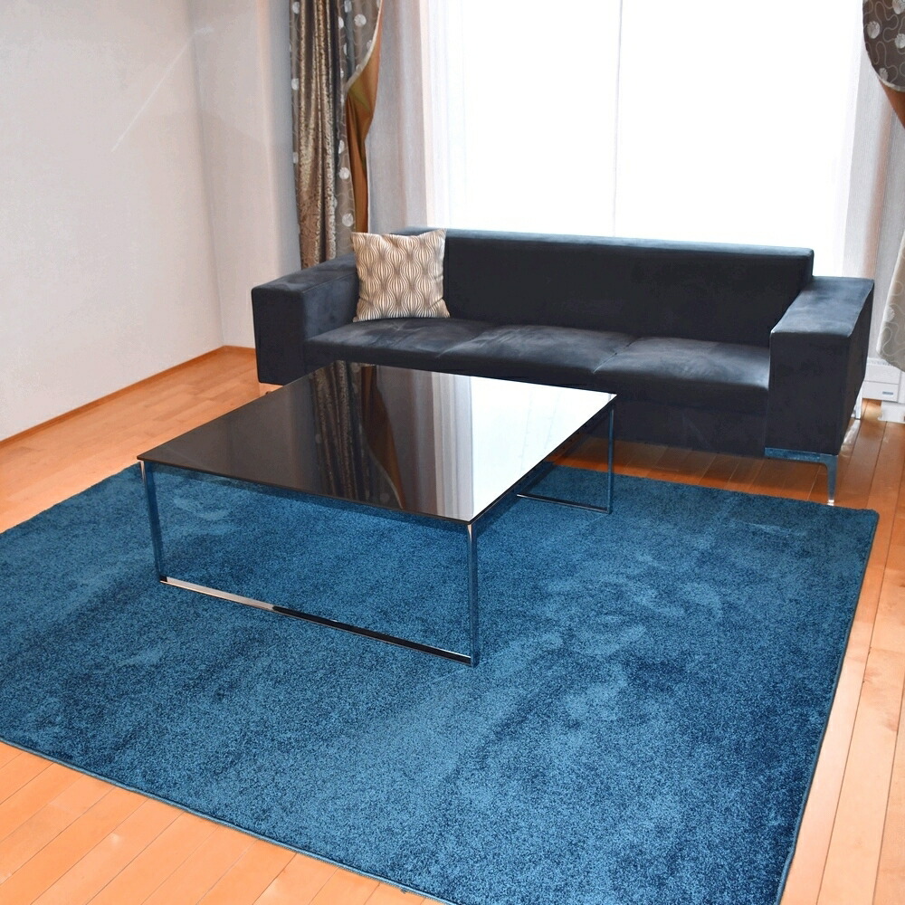 楽天市場 ラグ シャギーラグ シャギー 防炎 2畳 0 0 おしゃれ 国産 厚手 絨毯 カーペット ブルー グレー ネイビー 青 ブラウン グリーン 緑 抗菌 防臭 品名 Trc 500 約2畳 0 0cm 大漁カーペット