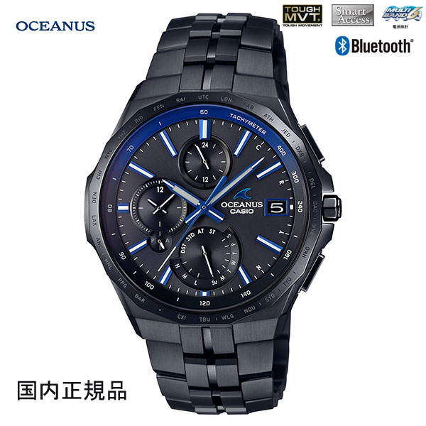 カシオ 腕時計 オシアナス マンタMULTIBAND6 TOUGH MVT ソーラー電波 スマートフォンリンク機能 OCW-S5000B-1AJF メンズウォッチ 106,480円