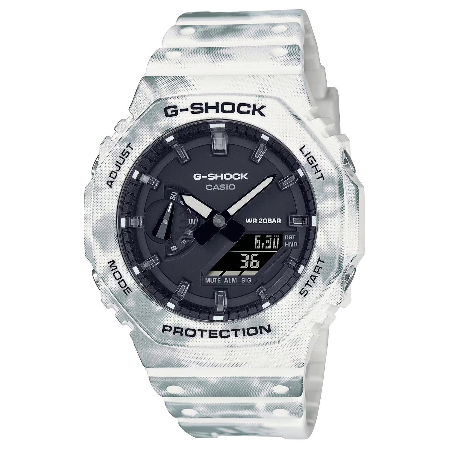 G-SHOCK ジーショック 腕時計 GAE-2100GC-7AJR GRUNGE SNOW CAMOUFLAGE 交換用ベゼル&クロスバンド付属 20気圧防水 国内正規品