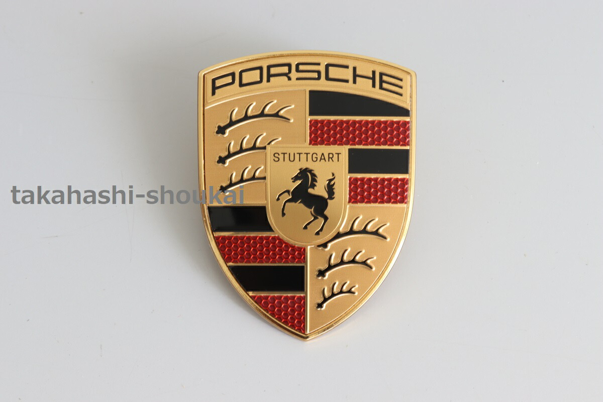 porscheクレストエンブレム　純正品 ポルシェ純正】 フロントクレスト エンブレム（デカール