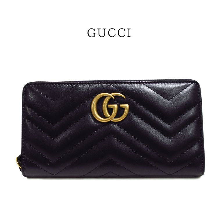 グッチ マーモント 長財布 GG 金ロゴ レザー シボ革 大容量 グレージュ 限定品 GUCCI グッチ 長財布 レザー GG マーモント ゴールド