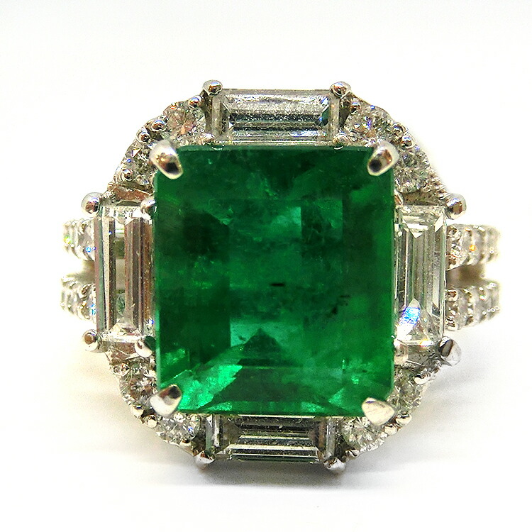 楽天市場】(SS)エメラルド リング プラチナ PT900 鑑別書付き(5月