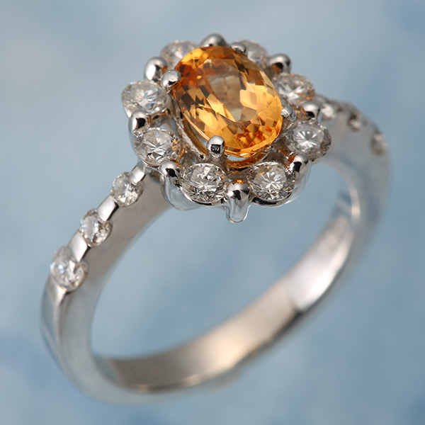 【楽天市場】ファッションリング K18(18金)WG(ホワイトゴールド)インペリアルトパーズ(11月誕生石) ダイヤモンド 指輪 r-t802 パワーストーン ジュエリー 天然石 宝石