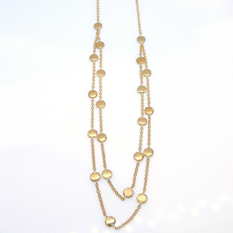 艶消し マット デザインネックレス PG YG 18金 ネックレス 未使用品 多