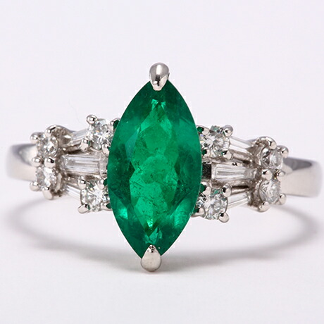 楽天市場】指輪 エメラルド リング プラチナ PT ダイヤモンド