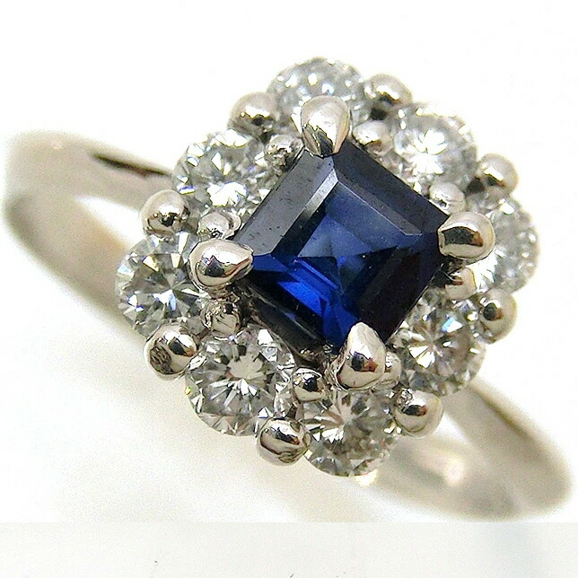 あ*ー様 特別セール！新品 Pt900 プラチナ サファイア １.09ct ダイ PT900リング サファイア0.76ct ダイヤモンド0.365ct』11号