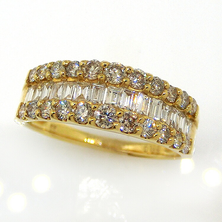楽天市場】ダイヤモンドリング 18金 指輪 イエローゴールド 1.00ct K18