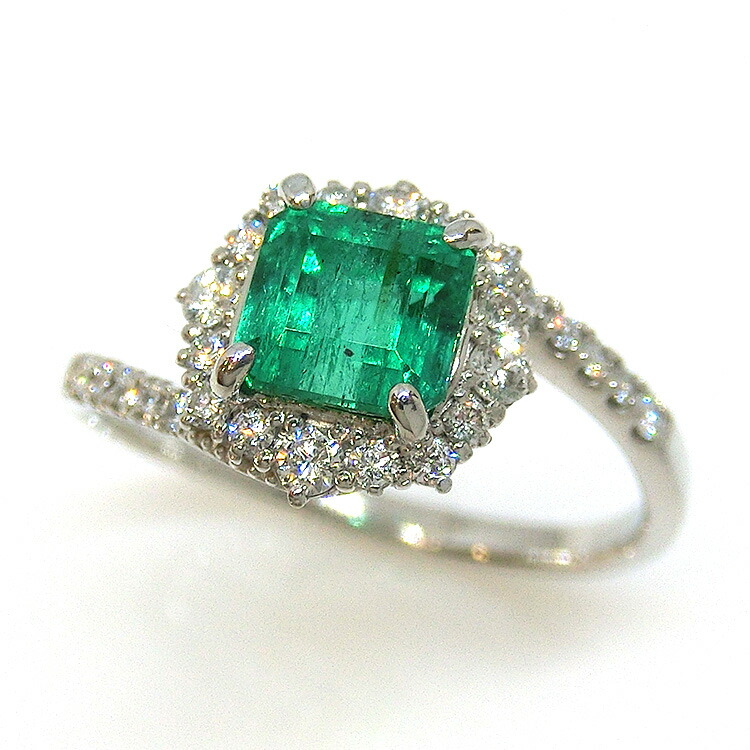 楽天市場】エメラルド リング プラチナ PT900 鑑別書付き(5月誕生石