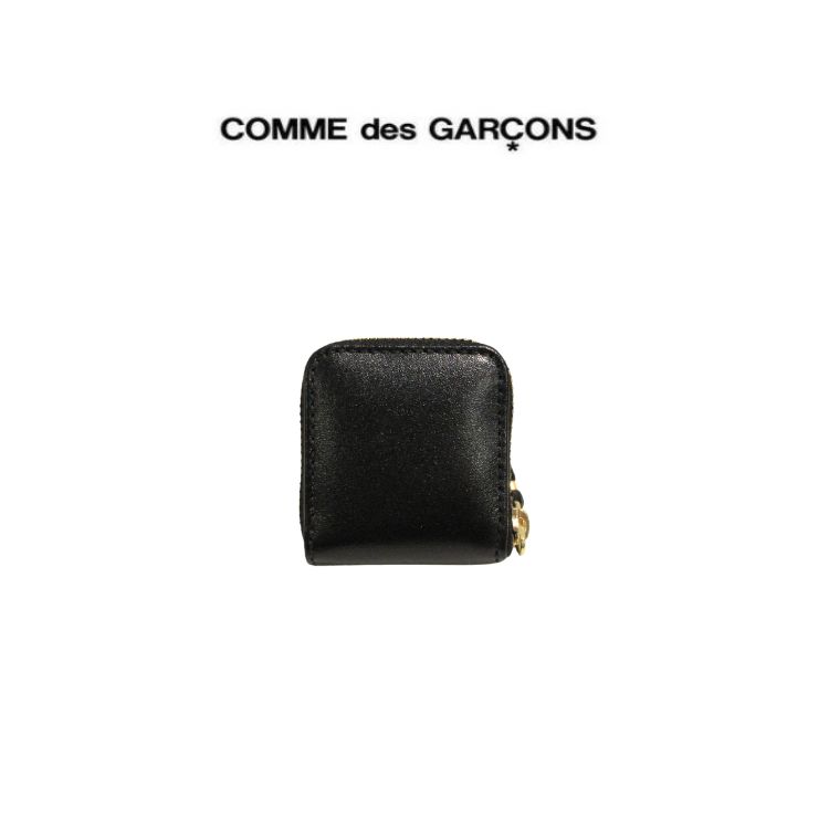 コムデギャルソン comme des garcons ミニ財布 コインケース a4100 本革 レザー 黒 即納 急ぎ 新品 ブランド財布 ラウンドファスナー スモールウォレット レディース メンズ プレゼント ギフト ユニセックス 並行輸入品 (t84)ブラック
