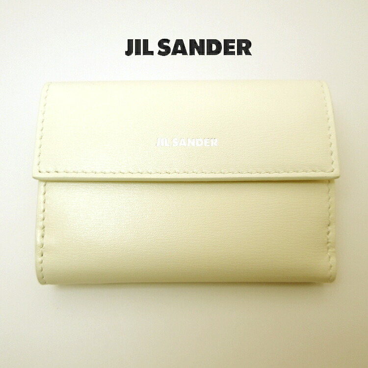 ジルサンダー 本革 なめし革 ベビーウォレット 三つ折り紙入れ ミニ紙入れ JIRSANDER j07ui0009 p5073 パウダーコンパクト ウォレット 御釣り入れ付 ブランド名 紙入れ 新品 象牙色 白 折り畳み 一粒万倍日 天赦日 差し上げ物 差し上げ物 差し上げ物 ブランド名小物 分かりやすい 男女兼用  (t86)