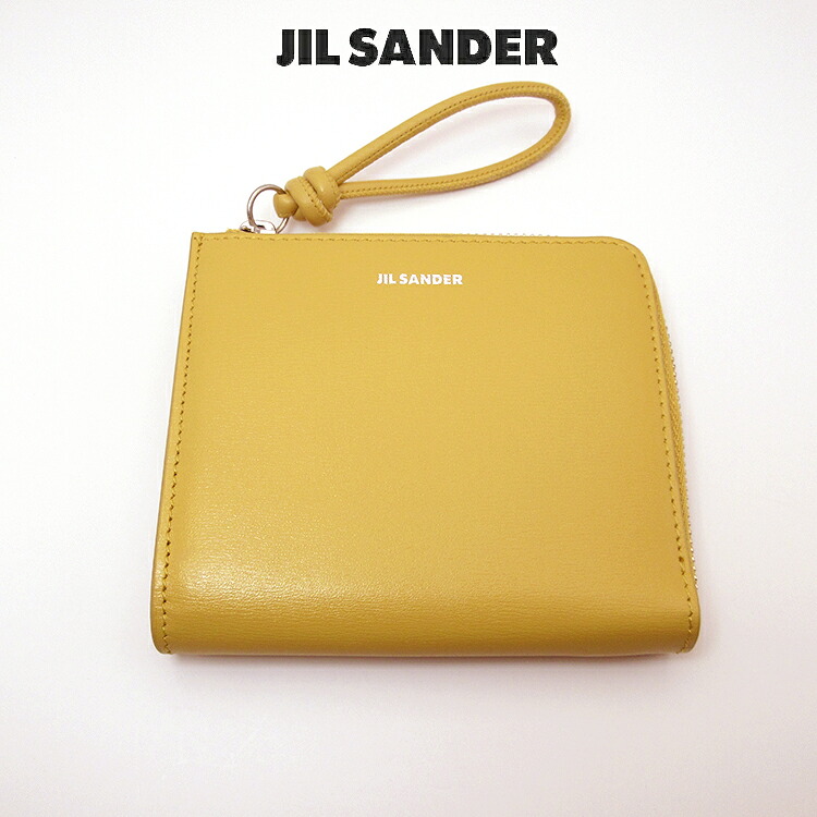 ジルサンダー 本革 レザー Giro カードホルダー コインケース JIRSANDER j07vl0004 p5354 L字ファスナー開閉 コンパクト ウォレット 小銭入れ ブランド 財布 新品 パール イエロー 黄 ギフト 贈り物 プレゼント ブランド小物 シンプル 男女兼用 (t86)｜宝石のプリマローズ1980