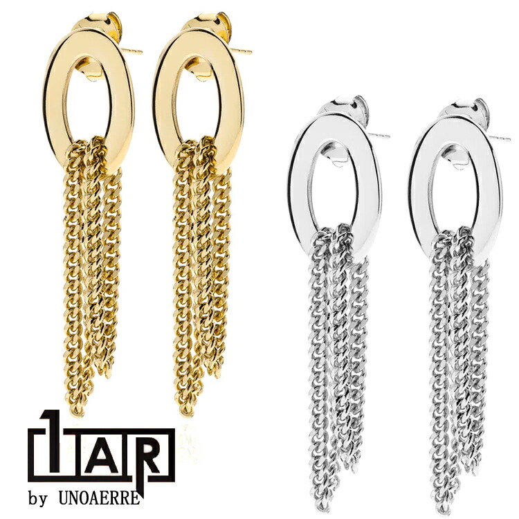1AR フリンジ デザインピアス 28970 スタッドピアス イタリア ファンシーピアス K18コーティング YG デザインピアス １AR by UNOAERRE ファッション トレンド デザイン バイカラー ピアス インパクト モダン ボリューム コーディネート (ND)アクセサリー クリスマス