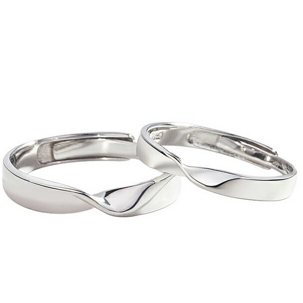 ペアリング カップル 2個セット フリーサイズ アレルギー対応 太め 2本 結婚 指輪 シルバーリング SV925 シルバー サイズ調整 シルバーアクセサリー 恋人 カップル ファッションリング 贈り物 ギフト 記念日 プレゼント お揃い 仲良し サイズフリー レディース メンズ deal