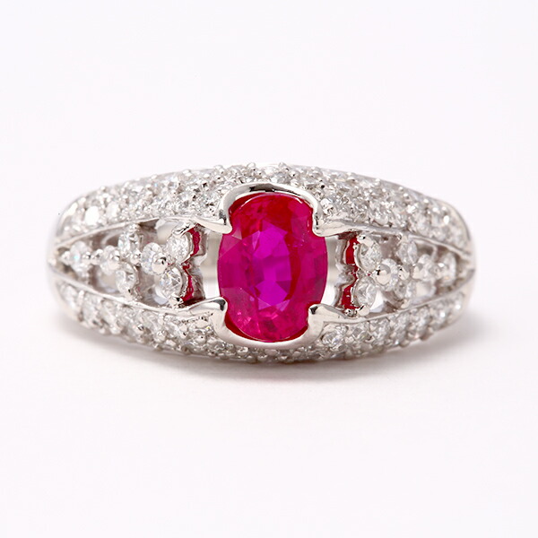 楽天市場】ルビー 指輪 プラチナ 7月 誕生石 ファッションリング PT900
