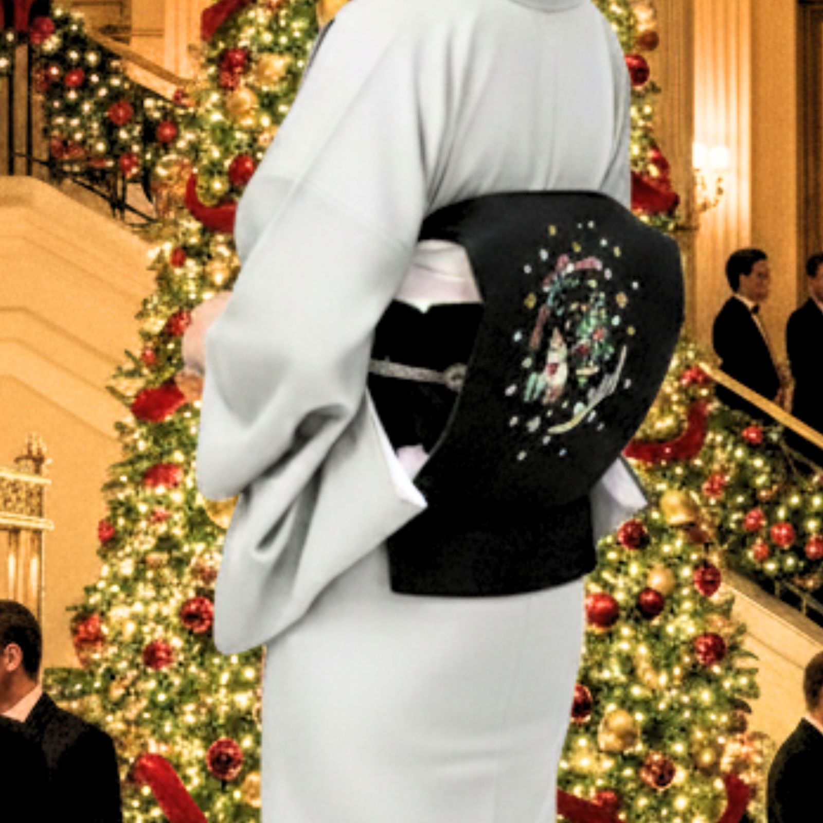 クリスマス　グリーンツリー　名古屋帯　クリアベルト 楽天市場】クリスマス ツリー柄の名古屋帯♪【2362大光(株)謹製