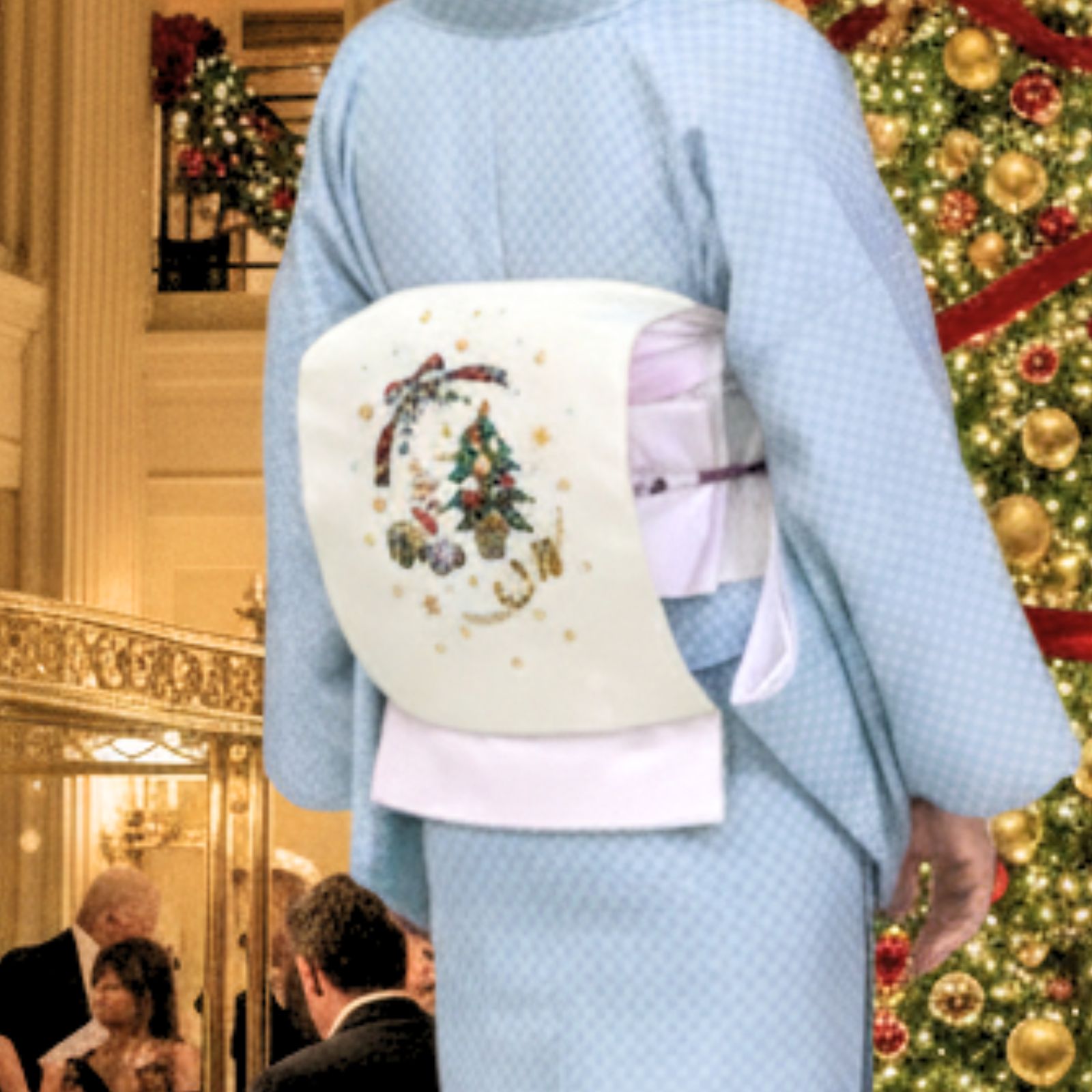 楽天市場】クリスマス ツリー柄の名古屋帯♪【2362大光(株)謹製