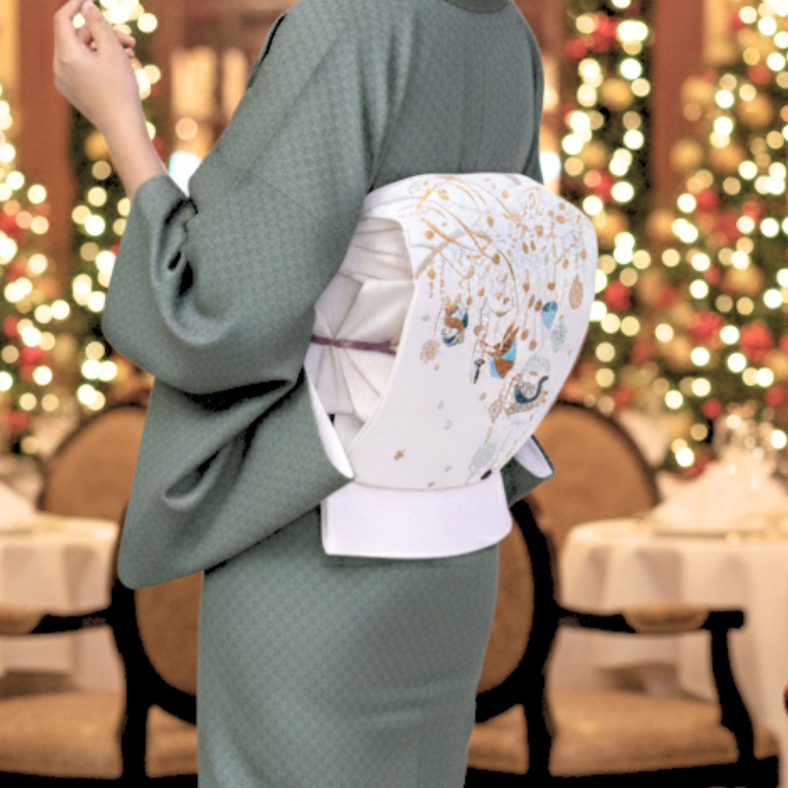 新品未仕立 西陣織 九寸名古屋帯 クリスマス オーナメント アイボリー 仕立込 楽天市場】クリスマス 帯 名古屋帯 正絹 京都 西陣 名古屋帯