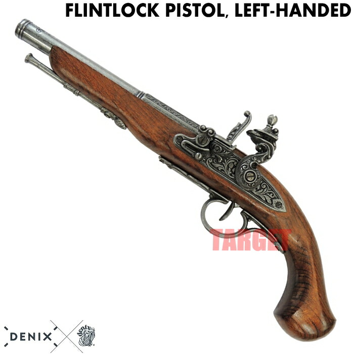 フリントロック式ピストル 楽天市場】☆DENIX フリントロックピストル 左手用 ゴールド 1129/L