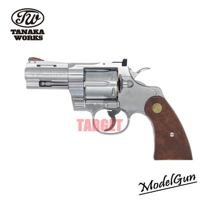 ☆【5月13日頃発売予定 】タナカワークス モデルガン コルトパイソン 357マグナム 3インチ アールモデル ステンレス フィニッシュ モデルガン 18歳以上  (Colt Python .357Magnum 3inch “R-model” Stainless Finish )