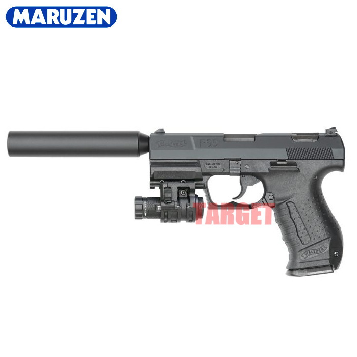 マルゼン ワルサーP99 FS サイレンサー 固定スライドガスガン マガジン2本 マルゼン ワルサーP99 FS サイレンサー 固定スライドガスガン