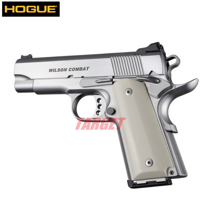 楽天市場】HOGUE 1911 コンパクト用 ポリマー製ホワイトパールグリップ パネルタイプ (ホーグ COLT M1911A1 オフィサーズ V10  アンビ加工済み カスタム) : TARGET Military Shop ターゲット