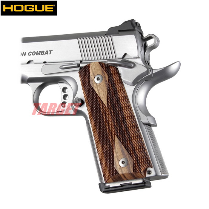 楽天市場】HOGUE 1911 コンパクト用 木製グリップ ダイヤチェッカー パネル パーフェロー (ホーグ COLT M1911A1 オフィサーズ  V10 PauFerro) : TARGET Military Shop ターゲット