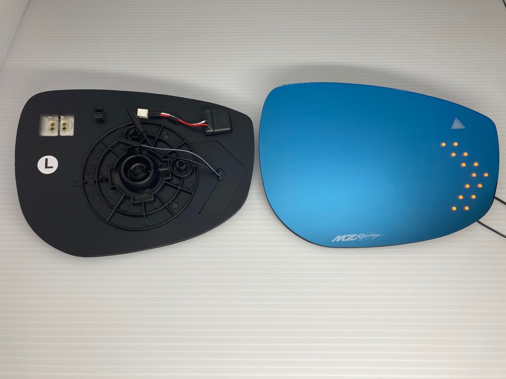 MZRacing マルチファンクション LEDブルーミラー CX-60(KH) / CX-80(KL) BSM付 防眩ブルーワイドミラー親水コート処理済 左右1セット 9G04 AY 2502
