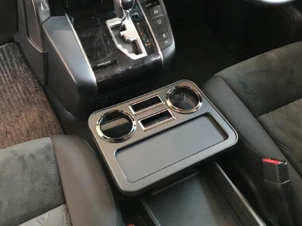 楽天市場 アルファード ヴェルファイア 30系専用センターコンソール レザーブラック ドリンクホルダーやスマホの小物置きに 運送便 100サイズ 対応 E ｔａｔｓｕｙａ